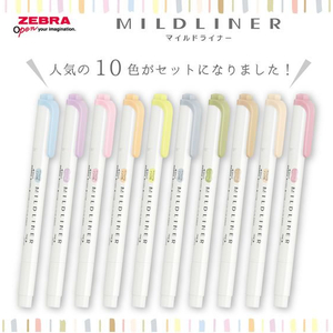 ゼブラ マイルドライナー やさしさ&ナチュラルマイルド 10色セット FCE024Z-WKT7-10C-YNTC-イメージ3