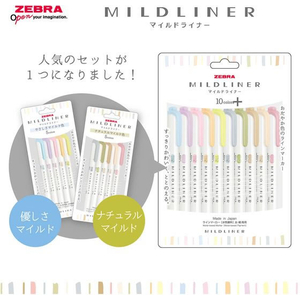 ゼブラ マイルドライナー やさしさ&ナチュラルマイルド 10色セット FCE024Z-WKT7-10C-YNTC-イメージ4