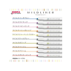 ゼブラ マイルドライナー やさしさ&ナチュラルマイルド 10色セット FCE024Z-WKT7-10C-YNTC-イメージ6
