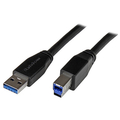 シネックスジャパン USB 3.0 アクティブリピーターケーブル 10m Type-A(オス) - Type-B(オス) StarTech.com ブラック USB3SAB10M