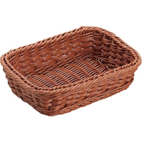 シンドー 抗菌樹脂 角型バスケット DS100 18型 ブラウン FC188LW-7703350