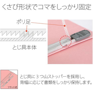 プラス フラットファイル 縦罫線タイプ B6E ピンク FCF534T-NO.052NT/98-288-イメージ4