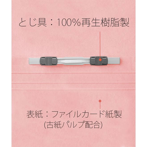 プラス フラットファイル 縦罫線タイプ B6E ピンク FCF534T-NO.052NT/98-288-イメージ5