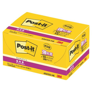 3M ポスト・イット ノート 強粘着 エコノパック 75×50mm ネオンカラー 5色 10冊 F017919-6561SS-NE-イメージ3