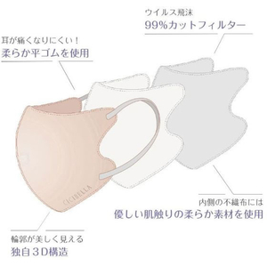 Ｌａ Ｂｅｌｌａ CICIBELLA 3Dマスク Cタイプ オールドレース 10枚入り FCE887U-イメージ5