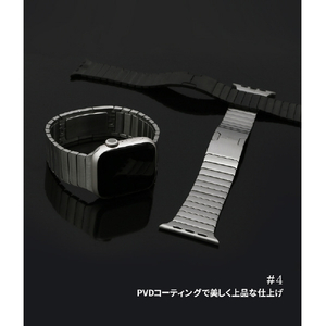 WEARPLANET Apple Watch 49/46/45/44/42mm用プレミアムメタルバンド ブラック WP23136AW-イメージ13