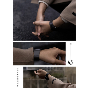 WEARPLANET Apple Watch 49/46/45/44/42mm用プレミアムメタルバンド ブラック WP23136AW-イメージ17