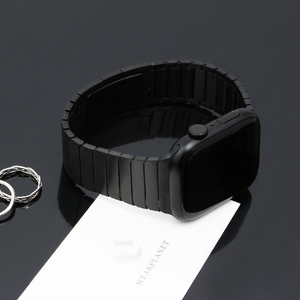 WEARPLANET Apple Watch 49/46/45/44/42mm用プレミアムメタルバンド ブラック WP23136AW-イメージ3