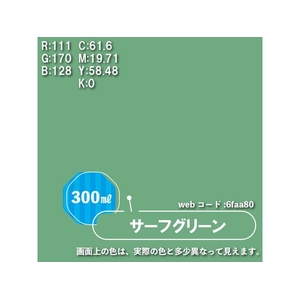 カンペハピオ 水性シリコンカラースプレー サーフグリーン 300ml FCB309M-イメージ3