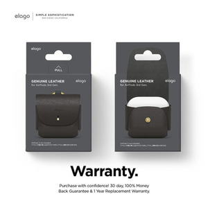 elago AirPods 3用リング付き本革ケース ブラック EL_AP3CSPULE_BK-イメージ9