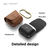 elago AirPods 3用リング付き本革ケース ブラック EL_AP3CSPULE_BK-イメージ4