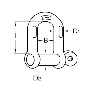 エスコ 強力型シャックル ステンレス製 450kg FCX4546-EA638F-106-イメージ2