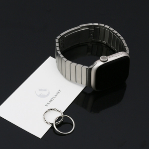 WEARPLANET Apple Watch 42/41/40/38mm用プレミアムメタルバンド シルバー WP23137AW-イメージ3
