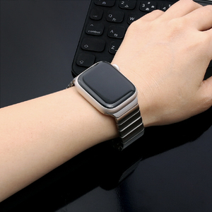 WEARPLANET Apple Watch 42/41/40/38mm用プレミアムメタルバンド シルバー WP23137AW-イメージ5