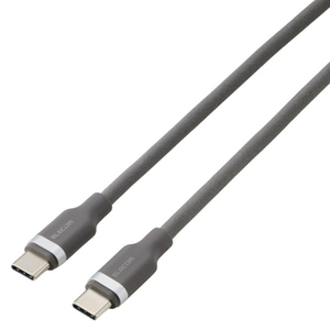 エレコム ふわっとマシュマロケーブル(USB Type-C(TM) - USB Type-C/60W) グレー MPA-CCFS20GY-イメージ1