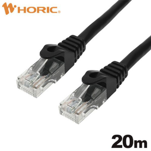 ホーリック LANケーブル UTP カテゴリー6A 20m ブラック LC200-138RB-イメージ1