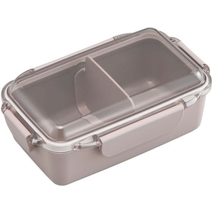 ＯＳＫ（オーエスケー） カームカラー ランチボックス 仕切付 650mL モカ FCE121J-PCD-650-イメージ1