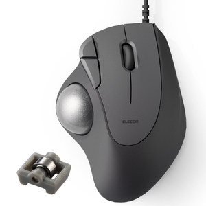 エレコム 有線トラックボール IST 5ボタン ベアリングモデル ブラック M-IT11URBK-イメージ2