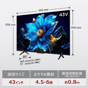 TCL 43V型4Kチューナー内蔵4K対応液晶テレビ P7Kシリーズ 43P7K-イメージ3