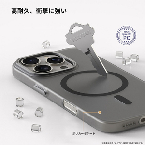 araree iPhone 16用Plus AERO FRAME MagSafe対応ケース クリアマット AR27138I16PL-イメージ5