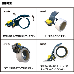 トラスコ テープカッター スチールタイプ セーフティカバー付 TRUSCO テープカッター (安全カバー付) TEX-266A-イメージ3