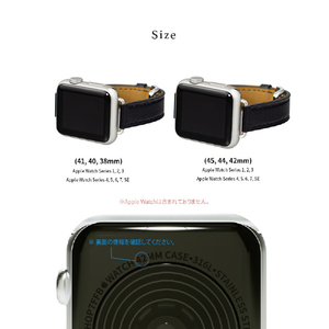 WEARPLANET Apple Watch 49/46/45/44/42mm用Slim Line クラシック本革バンド ミッドナイトブラック WP23139AW-イメージ11