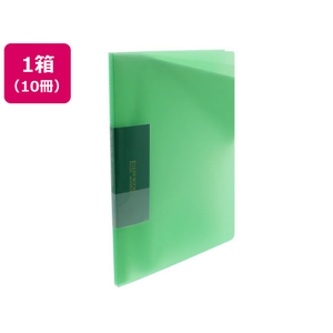 ビュートン スリムクリヤーブック A4 20ポケット ライトグリーン 10冊 1箱(10冊) F836105-FCB-A4-20CLG-イメージ1