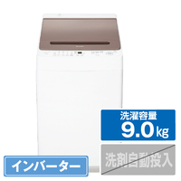 シャープ 9．0kgインバーター全自動洗濯機 ライトブラウン ES-GV9JT