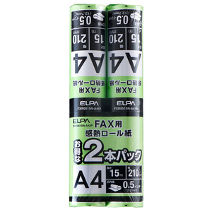 エルパ FAX用ロール紙 0．5インチ A4 15m 2本パック FXR0515NA42P-イメージ1