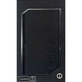 AUDI iPhone 15 Pro Max用マグネット式手帳型合成レザーフォリオケース ブラック AUTPUFCIP15PMTTD1BK