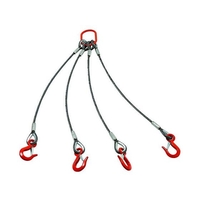 トラスコ中山 TRUSCO 4本吊りアルミロックスリング フック付き 12mm×1.5m FC667HC-1606405