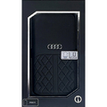 AUDI iPhone 15用マグネット式手帳型レザーフォリオケース ブラック AUTPUFCIP15A3D1BK
