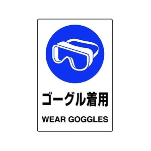 ユニット JIS規格ステッカー ゴーグル 5枚組 ゴーグル着用粘着シール100150 FC238FX-1282347-イメージ1