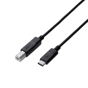 エレコム USB2．0ケーブル(認証品、C-B) 0．5m ブラック U2C-CB05NBK-イメージ3