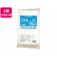 Forestway 詰替用ゴミ袋 乳白半透明 90L 100枚×3袋 1箱(3袋) F870043-FRW669147