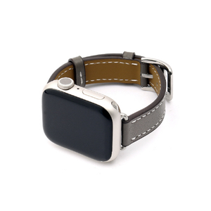 WEARPLANET Apple Watch 49/46/45/44/42mm用Slim Line クラシック本革バンド ディムグレー WP23140AW-イメージ1