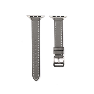 WEARPLANET Apple Watch 49/46/45/44/42mm用Slim Line クラシック本革バンド ディムグレー WP23140AW-イメージ2