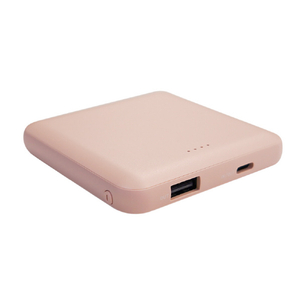 クオリティトラストジャパン TYPE-C1ポート/USB1ポート モバイルバッテリー(5000mAh) CHOOSE FUN オリジナル ピンク QTC-0505EDPK-イメージ1