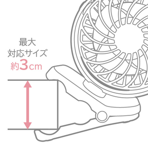 e angle ミニクリップファン グレー ANGT-CFA-26-10-GY-イメージ6
