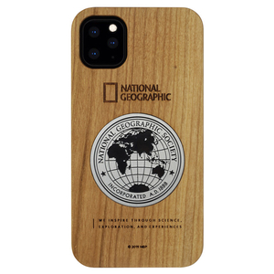 National Geographic iPhone 11 Pro用ケース Metal-Deco Wood Case チェリーウッド NG17140I58R-イメージ1
