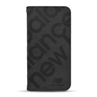 エム・ディー・シー iPhone 14用手帳ケース new balance スタンプロゴスエード ブラック MD-75239-1