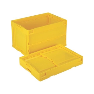 岐阜プラスチック工業 折りたたみコンテナー CB-S51NR 黄 FC486HJ-8202457-イメージ1
