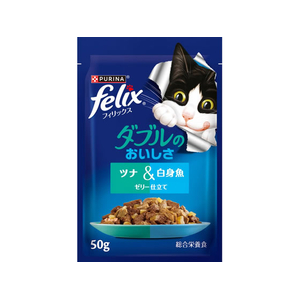 ネスレピュリナペットケア フィリックスパウチ ダブルのおいしさ ツナ&白身魚ゼリー仕立て 50g FCJ232U-イメージ1
