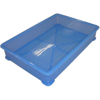 江部松商事 EBM/PP 半透明カラー番重 A型 小 ブルー(サンコー製) FC189LC-1084210