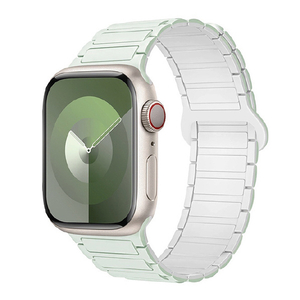 GAACAL Apple Watch 1-11/SE1-3/Ultra1-3 42(1-3)/44/45/46/49mm 防水のマグネット式シリコンバンド ミントグリーン W00563MBB-イメージ1