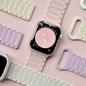 GAACAL Apple Watch 1-11/SE1-3/Ultra1-3 42(1-3)/44/45/46/49mm 防水のマグネット式シリコンバンド ミントグリーン W00563MBB-イメージ2