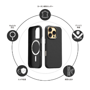 araree iPhone 16 Pro用PELLIS MagSafe対応レザーケース AR27141I16PR-イメージ4