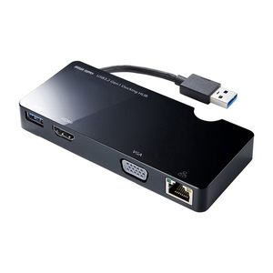 サンワサプライ USB3．2 Gen1モバイル ドッキングステーション USB-3H131BK-イメージ1
