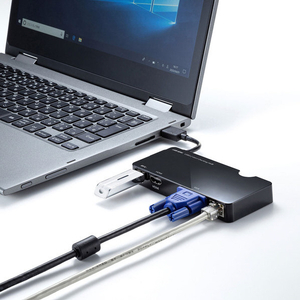 サンワサプライ USB3．2 Gen1モバイル ドッキングステーション USB-3H131BK-イメージ2