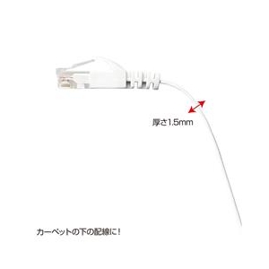 サンワサプライ カテゴリ6フラットLANケーブル(2m) ホワイト LA-FL6-02W-イメージ3